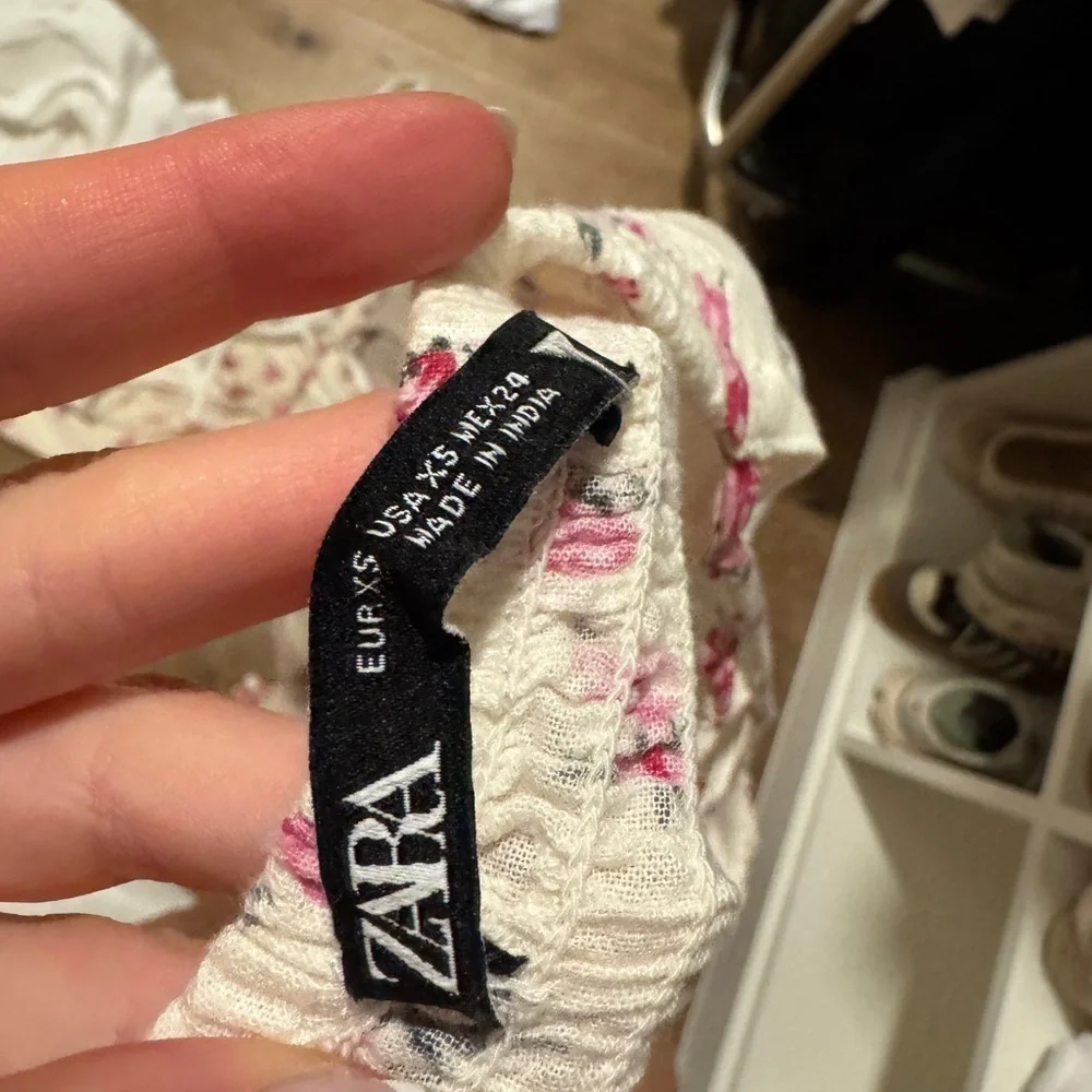 Zara floral Pink and White Dress